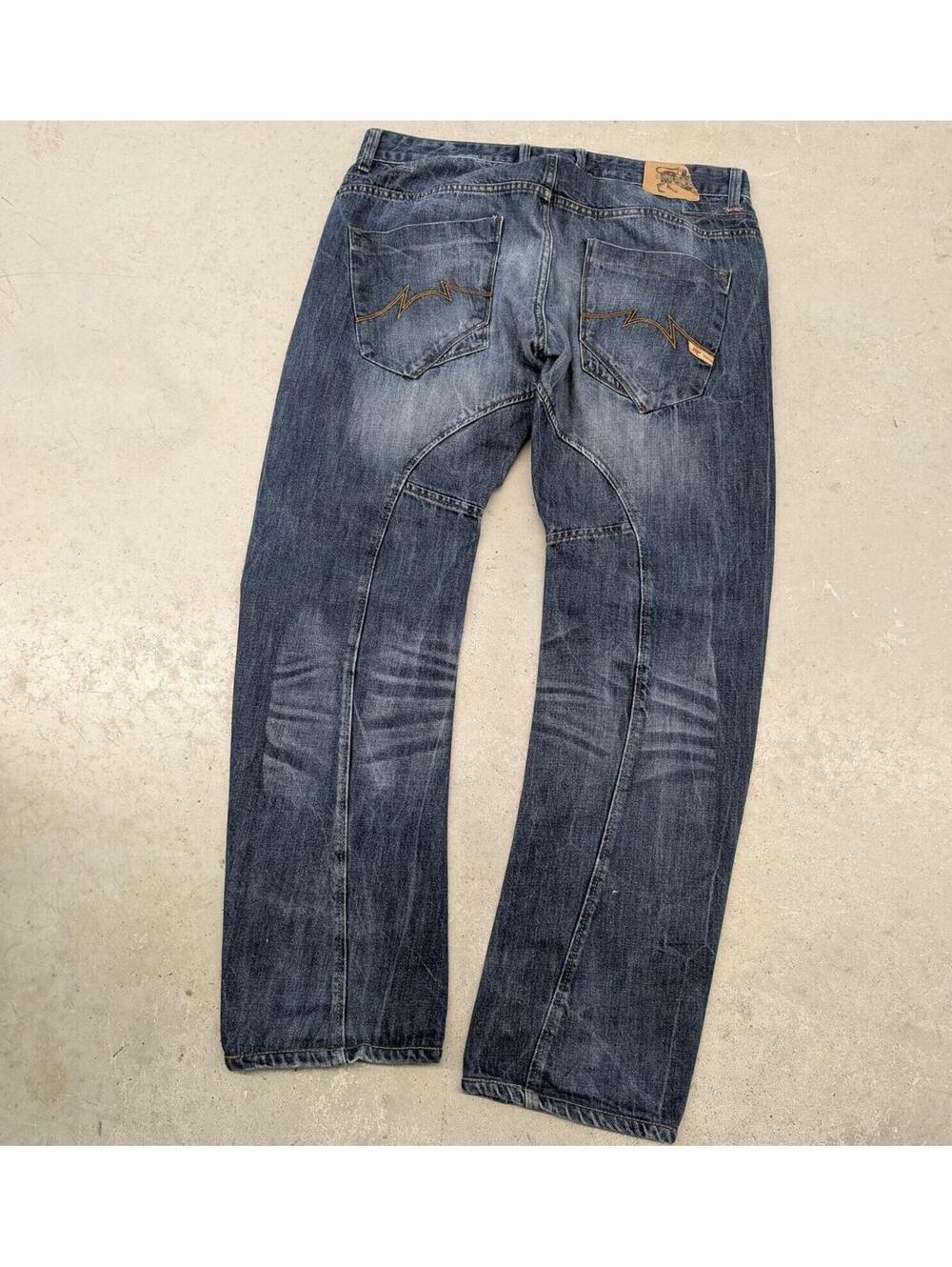 Y2K Parasuco Denim Legend Dark Blue Saddle Cut Jeans